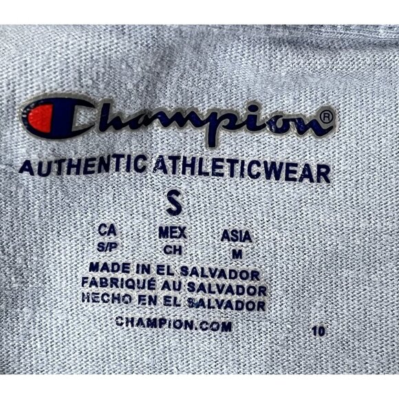 Champion Baby Blue Logo T-Shirt Size Small - Picture 3 of 4